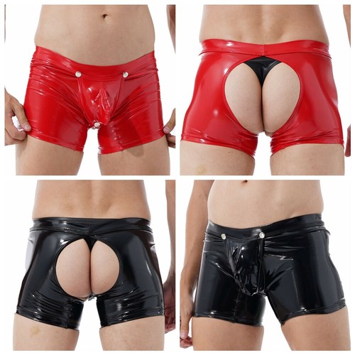 Herren wet look hotpants - wet,