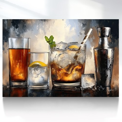 Leinwand bild cocktails - leinwand,