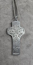 Halskette Und Kreuz St. Patrick's Carndonagh Cross Irland Silber Antik