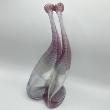 Vera Walther Glas Vase Cobra Heiner Düsterhaus Irisierend Signiert Glaskunst