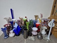 Einzigartige Unikat-Vintage Vasen Kollektion Opalinglas–30+ Seltene Kunstobjekte