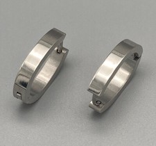 Edelstahl Ohrringe Oval Klapp