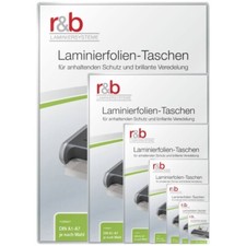 100 Laminierfolien Laminiertaschen DIN A1-A4-A7 | 50–350 Micron | matt/glänzend