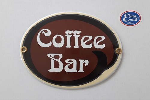 Coffee bar emailleschild - bar",
