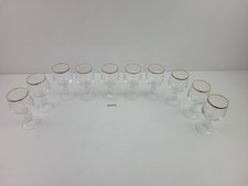 10x Weingläser Goldrand