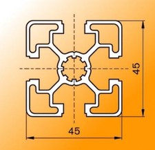 Aluprofil 45x45L Bosch Nut 10 - Standardlängen