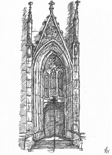 Tuschezeichnung portal - tuschezeichnung, "portal