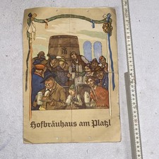 Alte Speisekarte Gelocht Hofbräuhaus München wohl Um 1950