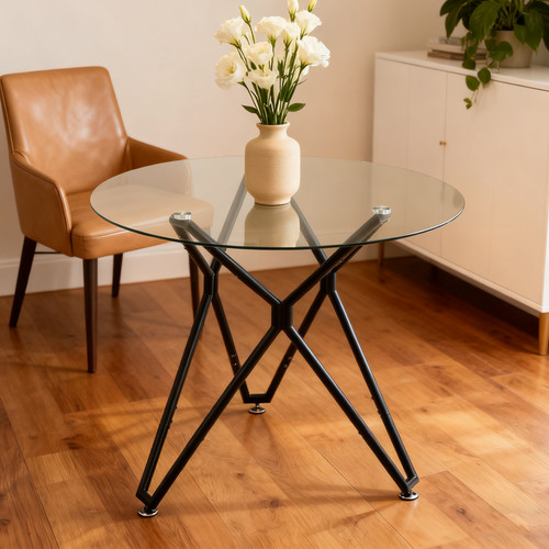 Rund esstisch glas tischplatte - esstisch,