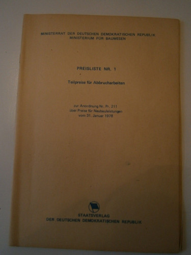 Ddr preisliste 1 - nr.,
