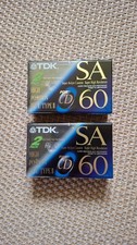 2 x 2 Leerkassetten TDK SA 60 IEC II PYPE II High Position Audiokassetten