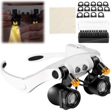 Lupenbrille mit 2 LED Licht