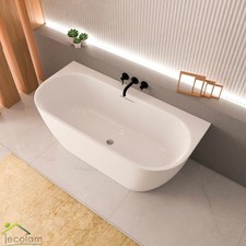Vorwand Badewanne halb freistehende 160x75 170x75 180x80 Wandwanne Ablauf Slim