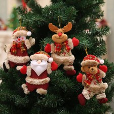 Weihnachtsbaum Schmuck Figuren Plüsch Christbaum Anhänger Weihnachten Dekoration