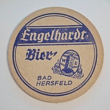 Bierdeckel Engelhardt Bier Bad Hersfeld Pappuntersetzer Alt Vintage Sammlungsauf