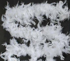 Federboa - weiß, Federstola, Party, Karneval, Fasching, 2 Meter lang