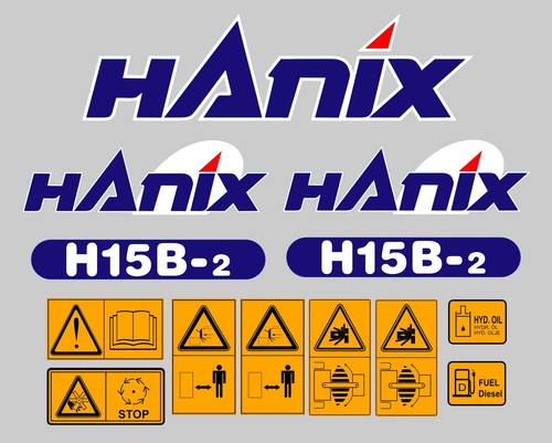 Hanix h15b aufkleber - hanix, bagger
