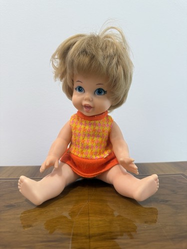 Vintage puppe kullertränchen - puppe,