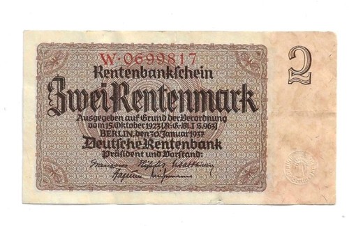 Rentenmark 1937 167a - 1937, ro.