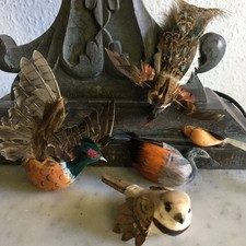 Herbstdeko Vögel, Floristik, Geschenkverpackung, 5-teilig