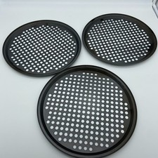 Chef Pomodoro Pizzablech, Pizza Blech – 3er Set,Pizzaform, Rund 33 cm