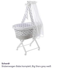 Schardt Stubenwagen Babsi komplett, Big Stars grey weiss