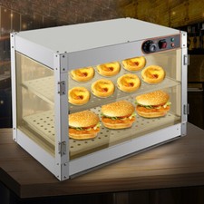 Kuchen Edelstahl Vitrine Warmhaltetheke 30-85°C Gewerblicher Speisenwärmer 800 W