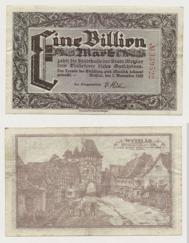 Wetzlar billion mark 1 - ,