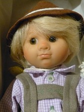 Künstler Puppe SAM in Tracht, Müller-Wichtel; Schildkröt, neu, OVP, Zertifikat