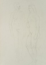Studie zweier Akte, Bleistift