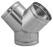 Stahl T T-Stück Y 90° 100mm