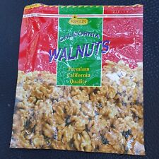 2004 alte Lebensmittel-Verpackung  Plastiktüte CALIFORNIA WALNUTS SIRIUS Sammler