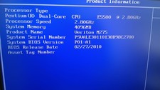 PC  ACER VERITON M 275