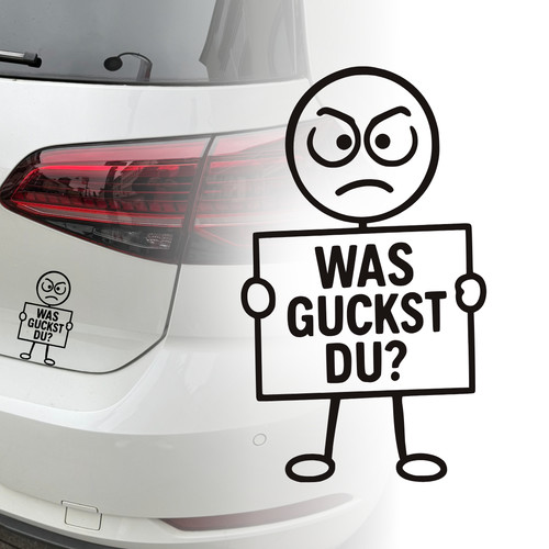 Auto aufkleber was guckst - auto,
