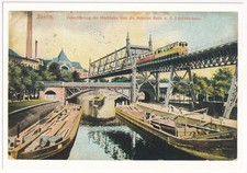 AK Berlin, Überführung der Hochbahn über die Anhalte Bahn..., um 1980