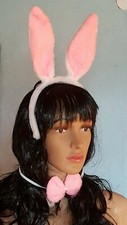 Hasenkostüm, Hasenohren - Schleife - Schwanz  Haareifen Ohren Karneval Fasching 