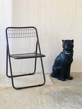Wire Net String Vintage Folding Chair Draht  Grid 70er 80er Klappstuhl Stuhl