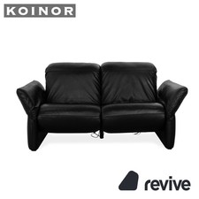 Koinor Elena Leder Zweisitzer Sofa Couch Schwarz elektrische Funktion