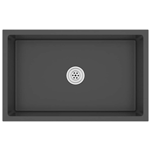 Einbauspüle schwarz 70x44cm - einbauspüle,