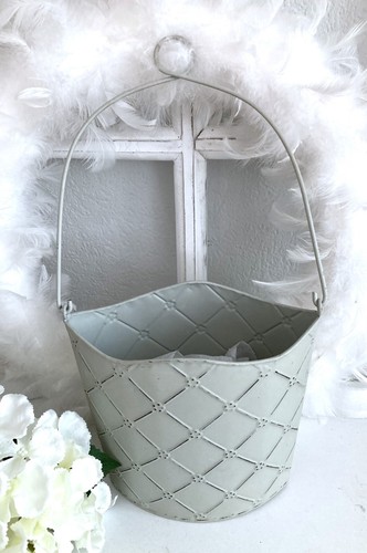 Shabby übertopf mit - Übertopf, henkel