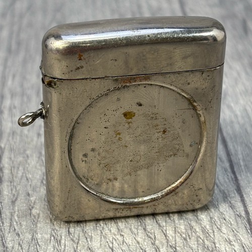 Vintage metall vesta etui - metall,