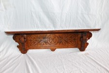 Gründerzeit Wandregal Bücherregal Nussbaum Ornament Schnitzerei Konsole Um1880