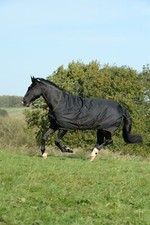 Bucas Irish light High Neck Turnout 50g Regendecke Weidedecke 1200D black alle G