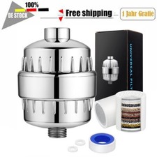 Duschfilter Wasserfilter 20 Stufen mit 2x Filterpatronen Duschkopf Wasserfilter