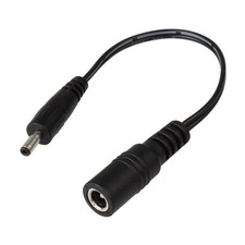 Stecker-Adapterkabel 10cm lang 5,5/2,1mm DC Buchse, 5,5mm auf 3,5mm DC-Stecker