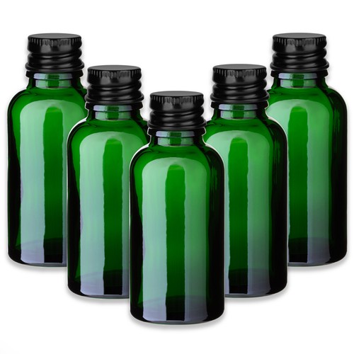 Grüne glasflasche ml - 5x,