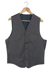 YVES GéRARD Herren Anzugweste Grau Gr. 98; L Klassisch Business Schurwolle