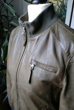 Lederjacke Damen 36 S Leder Jacke Blouson Brigitte von Schönfels Bomberjacke