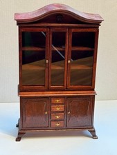 Mini Mundus Chippendale Vitrinenschrank Mahagoni – Top Zustand – Türen & Schubla