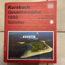 DB-Kursbuch Gesamtausgabe Sommer 1988 Beilage Kurswagenverzeichnis und Karten
